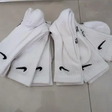 NIKE 정품 삭스 화이트 크루 양말 6족 세트