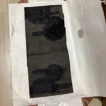 블랙 나고야 오비 여름 명주