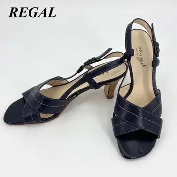 새상품급 REGAL 리걸 샌들 네이비 가죽 24.0cm