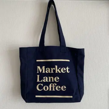 Market Lane Coffee 에코백 네이비