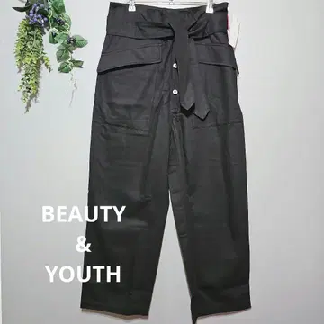 미사용품 [ BEAUTY & YOUTH ] 블랙 탱크 팬츠 M 사이즈