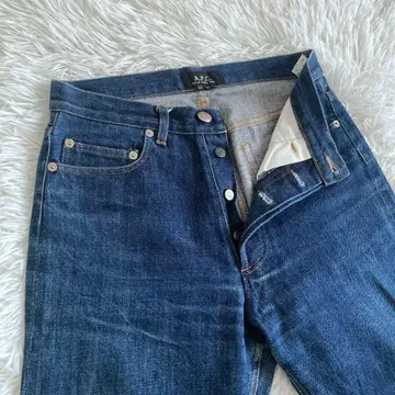 아페쎄 빨간색 귀 셀비치 데님 청바지 28 90S