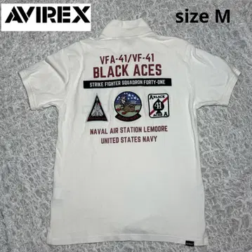 한정품 [ AVIREX 아비렉스 ] 반팔 피케 셔츠 와펜