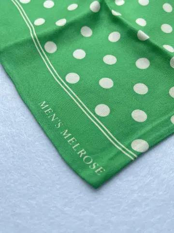 MEN'S MELROSE 그린 컬러 스톨 물방울 패턴
