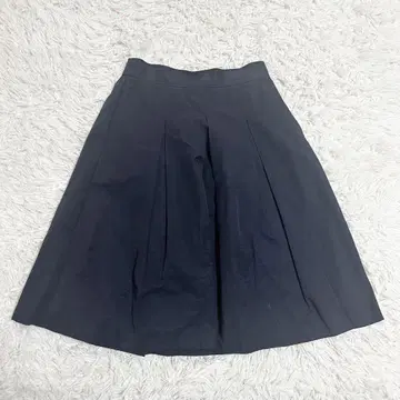 [구제 의류] 스커트 턱 플레어 스커트 네이비 무릎 아래 기장 포멀