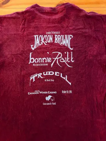 Jackson Browne Bonnie Raitt 이벤트 셔츠