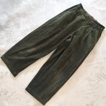 refinedworks 코듀로이 와이드 팬츠 모스그린 사이즈 M