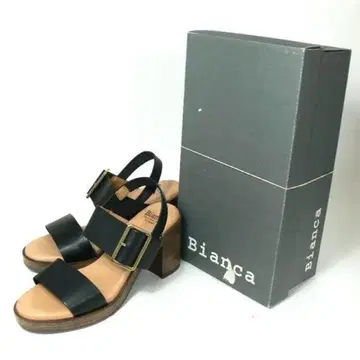 BIANCA 비앙카 우드 샌들 24.0cm EU38 L/BLK