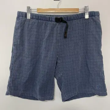 그라미치 USA 빈티지 터콰이즈 하프 팬츠 XL 체크 무늬