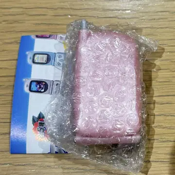 미니어처 진짜 녹음 재생! 그리운 폴더폰 마스코트 핑크 가챠