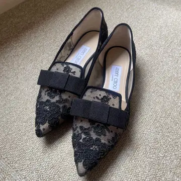 Jimmy Choo 블랙 플랫슈즈 36.5