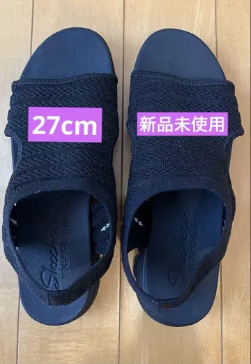 스케쳐스 샌들 여성용 27cm 블랙