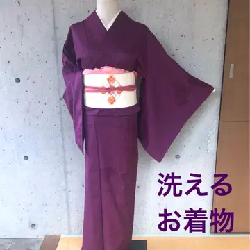 [여름 기모노] 화학 섬유 워셔블 기모노 이시즈아테 없음 이로무지