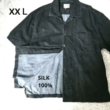 폭염 착용감 돌려입기 편안한 실크 100% 반팔 하와이안 셔츠 빅 사이즈