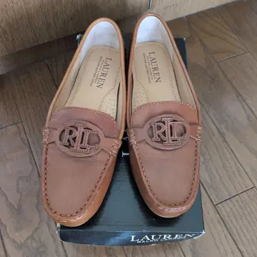 LAUREN 가죽 드라이빙 슈즈 23.0cm