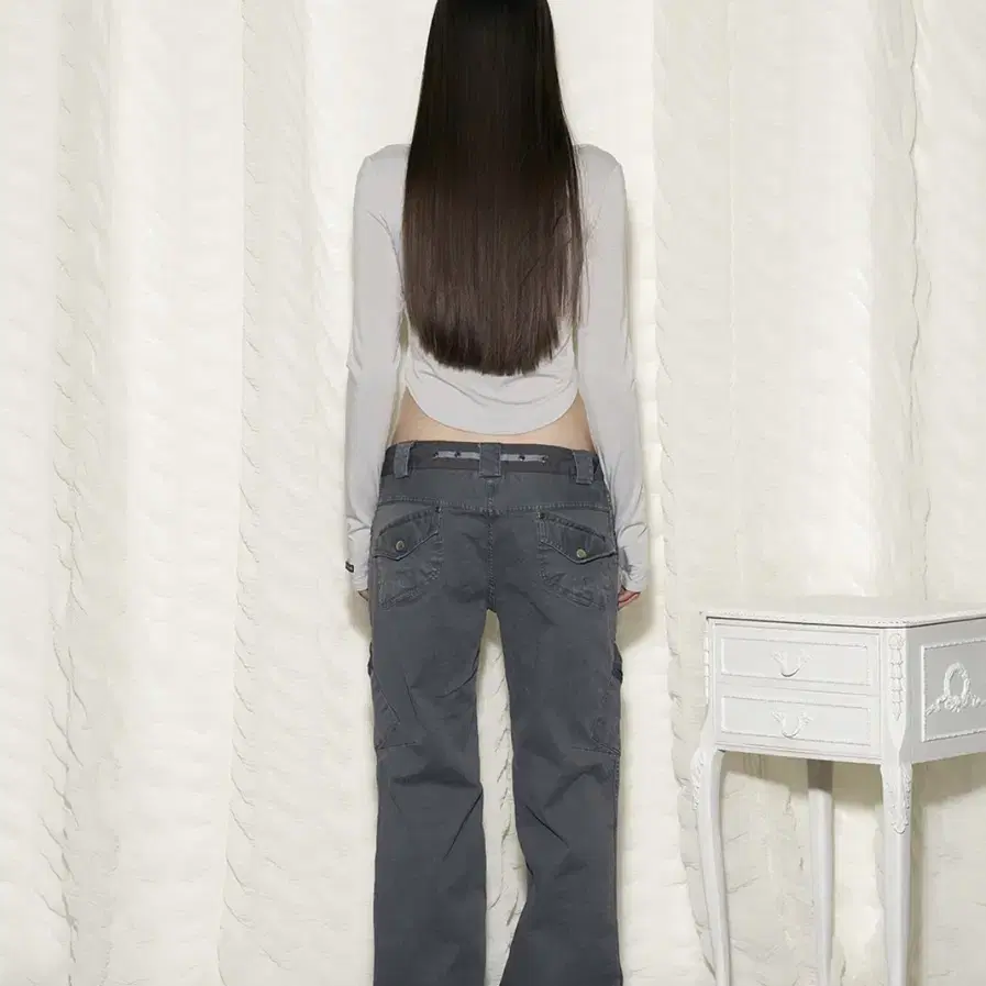 ☆Pleasenofollow☆ Camilla Side Pocket Pants Grey PNBEPT005 Please No Follow camilla side pocket pants gray #플노팔,#플