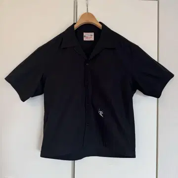 BOGEN 보겐 오픈 카라 셔츠 블랙 S 사이즈