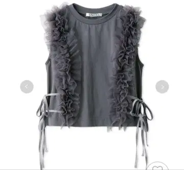 snidel 스나이델 슬리브리스 튤 컷 TOPS 24ss