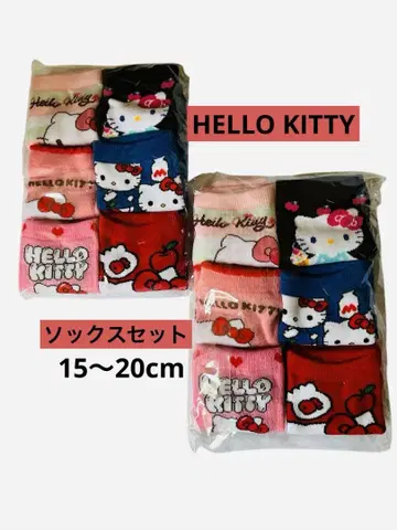 HELLO KITTY 삭스 15~20cm 6족 세트 2개