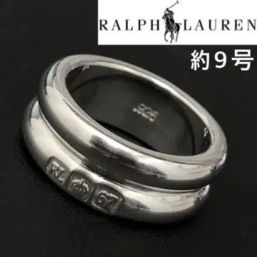 (W0623-16) RALPH LAUREN Sv925 반지 약 9호 RL
