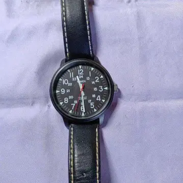 Timex 쿼츠 손목시계 블랙