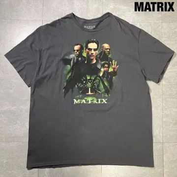 MATRIX 무비 티셔츠 빅 프린트 다크 그레이 2XL