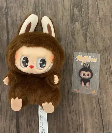 토끼 봉제 인형 카드 포함 약 20cm