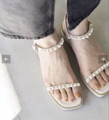 미사용 새상품 르탈론 LE TALON 4cm 펄 플랫폼 샌들