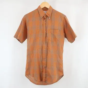 80년대 VINTAGE VAN JACKET 체크 버튼 다운 셔츠