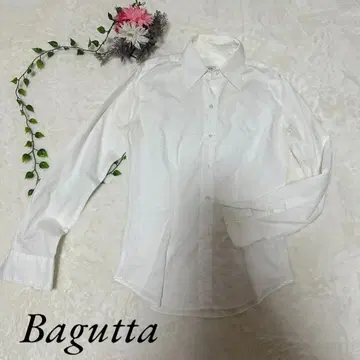 바구타 Bagutta 플란넬 셔츠 남성용 화이트 긴팔
