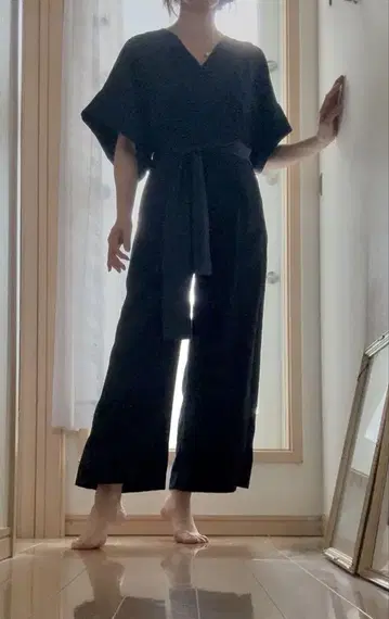 DVF 다이앤 폰 파스텐버그 네이비 오버롤 살로펫