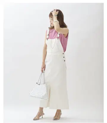 Plage [헬시 데님] SP W DENIM 멜빵 스커트