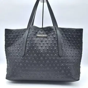 JIMMY CHOO 핌리코 스타 엠보싱 토트백 대용량 블랙