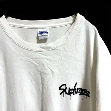 Suchmos 사치모스 T셔츠 L 사이즈 화이트 T셔츠 구제 의류