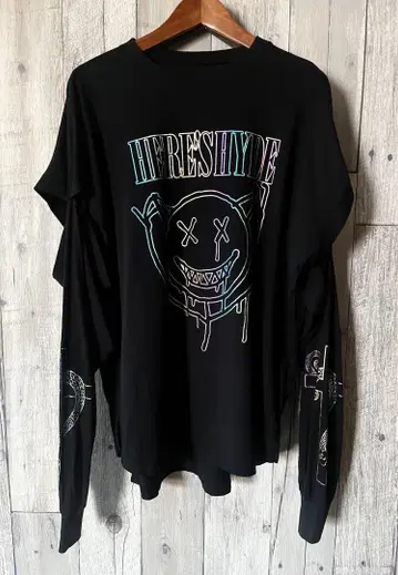 HYDE 2WAY 롱 슬리브 티셔츠 HERE'sHYDEVIL 롱티