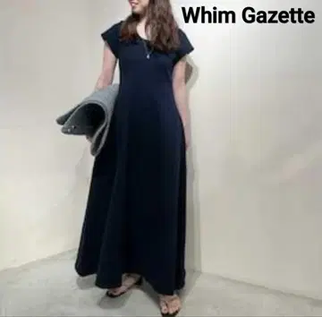 Whim Gazette 윔 가젯 골판지 원피스 네이비