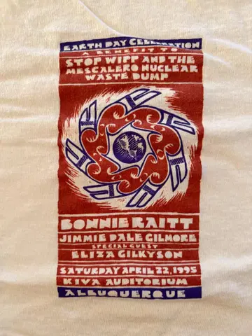 Bonnie Raitt Earth Day 셔츠 1995
