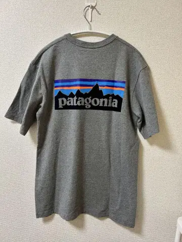 Patagonia 파타고니아 티셔츠 남성용 XS 그레이 P-6 로고