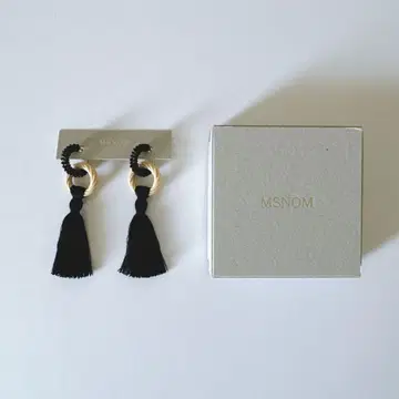 2way MSNOM 반지 라탄 long tassel set 귀찌