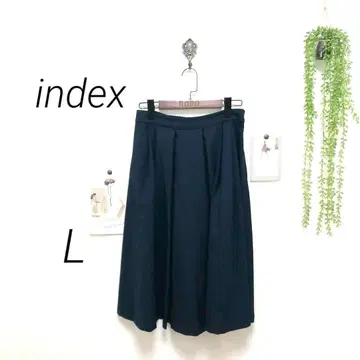 8625-1 index 인덱스 플레어 스커트 무지 레이온 혼방 L