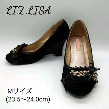 LIZ LISA 리즈리사 블랙 웨지 힐 스웨이드 M 사이즈