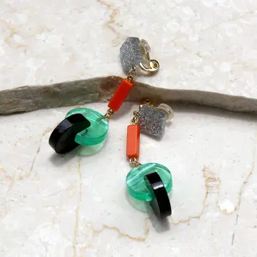 o/oval EARRINGS [ ER-037 ] GREEN