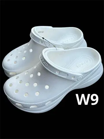 클래식 플랫폼 크로그 여성 화이트 W9 25~26cm