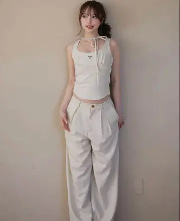 andmary Donna ribbon pants set up