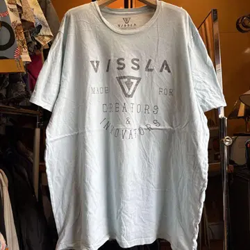 미국 빈티지 의류 VISSLA 옅은 스카이블루 티셔츠 XL