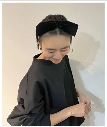 COUDRE 벨벳 블랙 헤어밴드