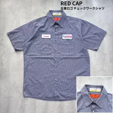 [ RED CAP ] 기업 체크 워크 셔츠 L 사이즈, 아이티 생산