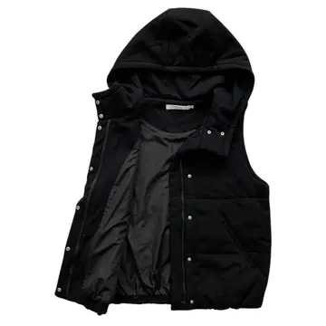 AZUL basic (MOUSSY) 충전솜 후드 부착 베스트 (M) 블랙