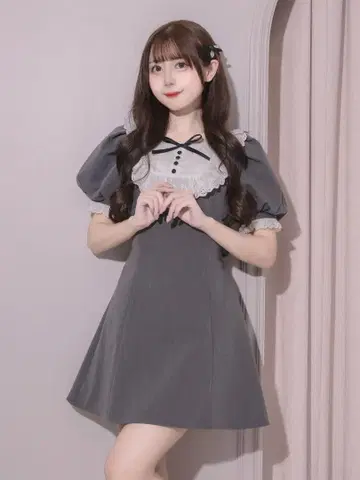 pium 코튼 카페 도리 원피스