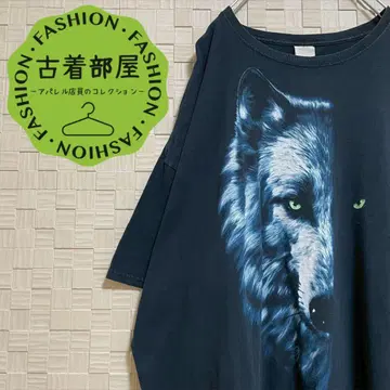 프룻 오브 더 룸 T셔츠 늑대 애니멀 울프 3XL 블랙